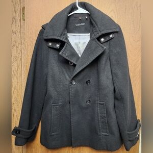 Calvin Klein Women's Black Wool Peacoat
